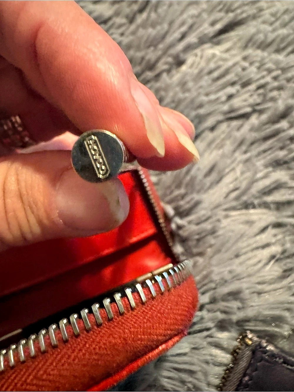 Coach Red Zip-Around Wallet - Picture 5 of 6